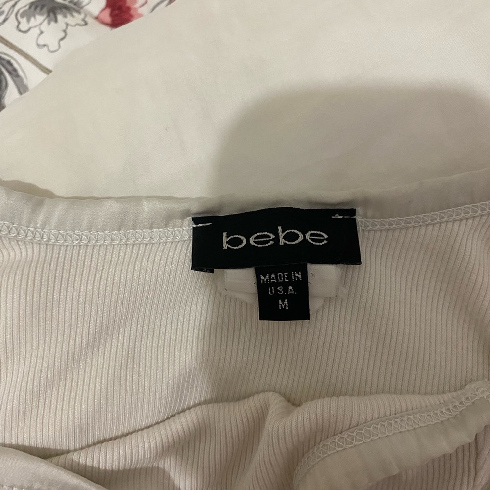 Vintage bebe white tank top with tie - Picture 4 of 4